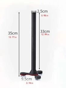 1個採用吸盤固定的鋁製立式紙巾架,方便廚房、餐廳、客廳使用 - 黑色 - 查看 5
