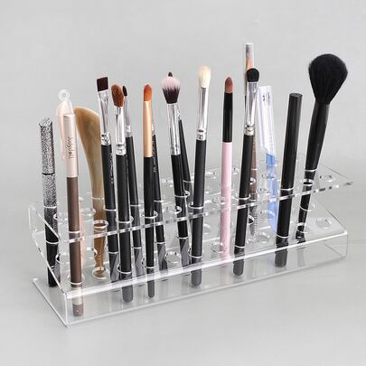 1入組PMMA化妝刷收納,現代透明化妝刷收納架