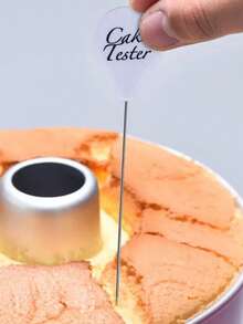 1pc Stainless Steel Cake Tester Stick, Daily Letter Graphic Baking Test Needle For Kitchen - White - View 4