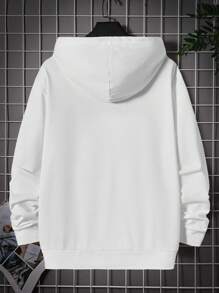 Manfinity RebelGame Men Plus Cotton Cartoon Graphic Hoodie - White - View 2