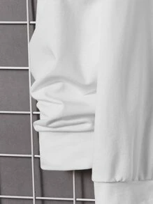 Manfinity RebelGame Men Plus Cotton Cartoon Graphic Hoodie - White - View 4