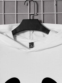 Manfinity RebelGame Men Plus Cotton Cartoon Graphic Hoodie - White - View 3