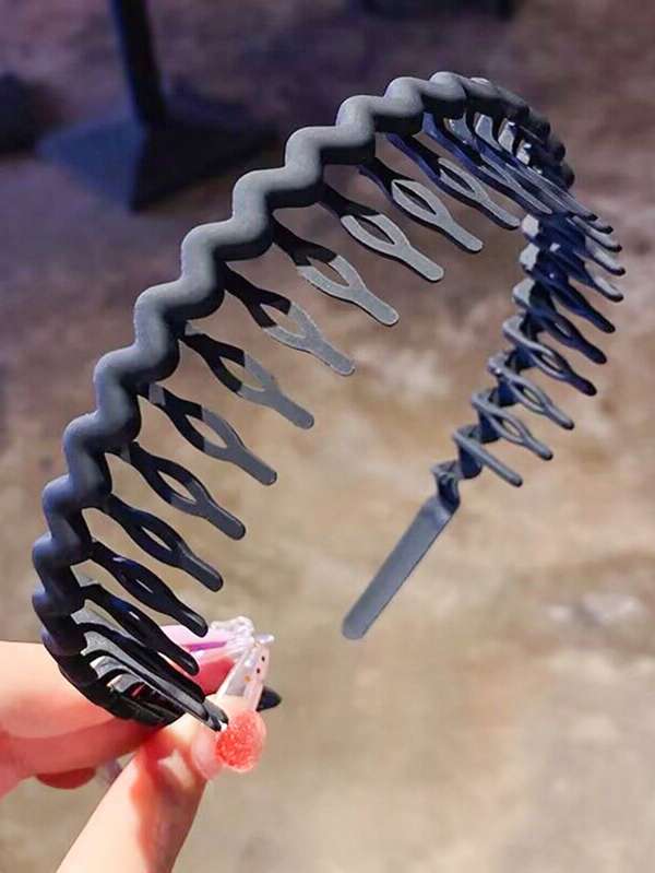 1入組隨機女士波浪狀設計防滑時尚髮箍適用於頭髮裝飾用品