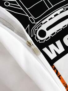 3pcs/set Construction Vehicle Pattern Duvet Cover Set Without Filler, Modern Fabric Bedding Set For Home, All Season - Multicolor - View 4