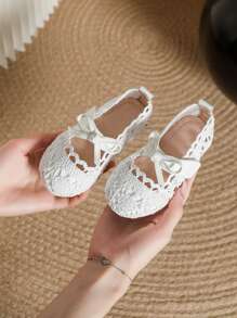 Giày búp bê trẻ em - trắng - Xem 4