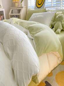 Cái/bộ Thiết Kế Hình Học Túi Đựng Chăn Màn Bộ Không Chất Độn, Bộ Chăn Ga Gối Polyester Hiện Đại Cho Gia Đình, Tất Cả Các Mùa - Màu xanh Bạc hà - Xem 1