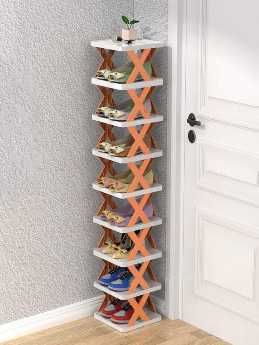 1入組PP鞋子收納架,現代雙色多功能鞋收納 - 橘色 - 查看 1