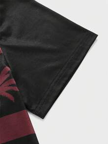 ROMWE MEN Street Life Guys Tiger & Letter Graphic Tee - Multicolor - View 4