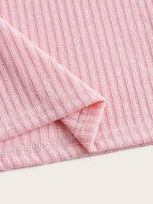 ROMWE 蕾絲拼接背心上衣 - 淺粉色 - 查看 3