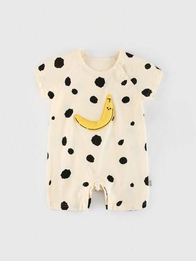 Peninsula Baby Bebé Mono de manga corta con con estampado patrón, casual estilo