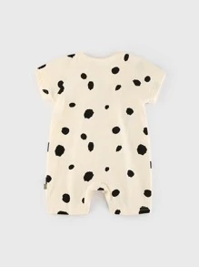 Peninsula Baby 嬰兒短袖連身短褲帶圖案圖案,休閒風格