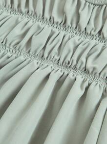 SHEIN MOD Solid Tie Front Cami Dress - Mint Green - View 3