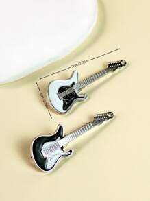2pcs Women Musical Instrument Decor Hair Clip For Hair Decoration - Multicolor - View 5