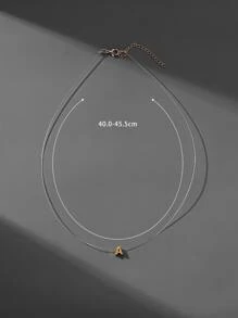 1入組字母裝飾項鍊 - 金黃色 - 查看 6