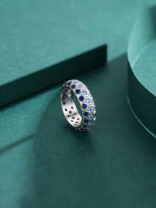 1 Đính Đá Cubic Zirconia Quyến Rũ Trang Trí Đám Cưới Bạc Ban Nhạc Cho Nữ Làm Quà Tặng - Bạc - Xem 6