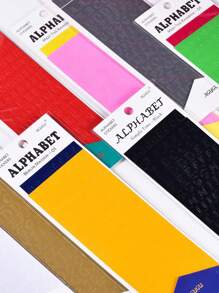 2入組素色字母圖形組合貼紙簡單多用途貼紙適用於DIY工藝手冊拼貼卡片裝飾 - 金色 - 查看 3