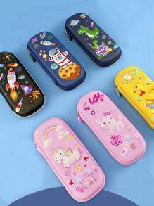 1 túi đựng bút họa tiết phi hành gia - Màu xanh hải quân - Xem 2