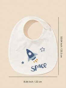 SHEIN 3入組男嬰隨機動物刺繡圍兜 - 彩色 - 查看 3