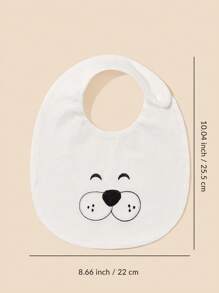 3入組男嬰隨機動物刺繡圍兜 - 彩色 - 查看 3