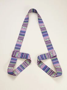 1pc Floral Pattern Polyester Fitness Yoga Mat Strap - Multicolor - View 1