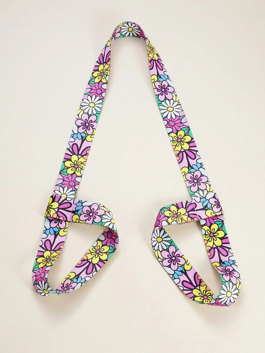 1pc Sunflower Pattern Yoga Mat Strap - Multicolor - View 1