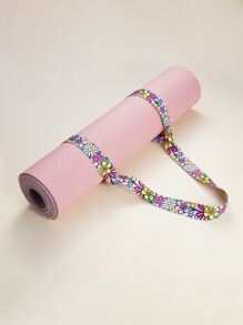 1pc Sunflower Pattern Yoga Mat Strap - Multicolor - View 2