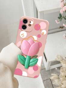 Ốp lưng điện thoại họa tiết chấm bi có giá đỡ nổi bật - Nhiều màu - Xem 1