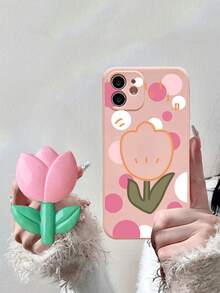 Ốp lưng điện thoại họa tiết chấm bi có giá đỡ nổi bật - Nhiều màu - Xem 2