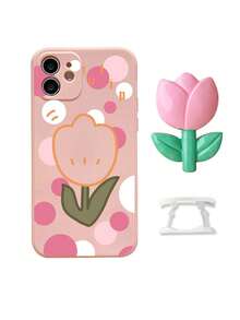 Ốp lưng điện thoại họa tiết chấm bi có giá đỡ nổi bật - Nhiều màu - Xem 3