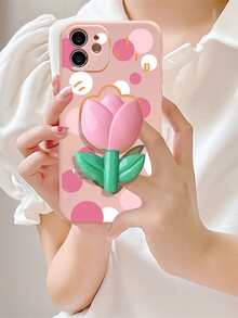 Ốp lưng điện thoại họa tiết chấm bi có giá đỡ nổi bật - Nhiều màu - Xem 4