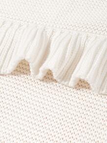 1 件婴儿荷叶边襁褓毯 爱情情人节