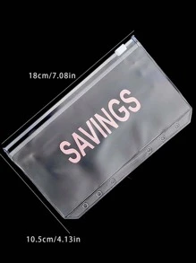 1 pieza Carpeta de bolsillo con estampado de letra al azar - Multicolor - Ver 4