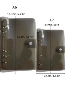 1pc Plain Binder Cover - Black - View 6