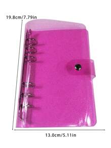 1pc Glitter Detail Loose-leaf Book Shell - Pink - View 5