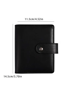 1pc Plain Binder Cover With 6pcs Binder Pocket, Back To School, School Supplies - Multicolor - View 3