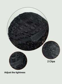 nimoki Short Curly Synthetic Wig With Bangs - Black - View 9