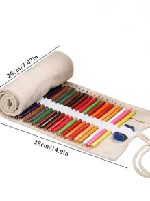 1入組素色筆袋 - 米色 - 查看 5