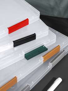 1pc Clear Random File Storage Box - Multicolor - View 2