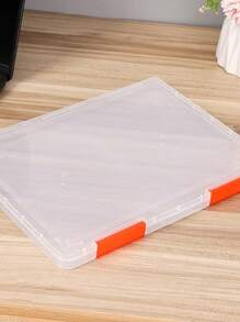 1pc Clear Random File Storage Box - Multicolor - View 3