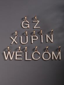 Vòng cổ mặt dây chuyền bằng đá rhinestone - trắng - Xem 4