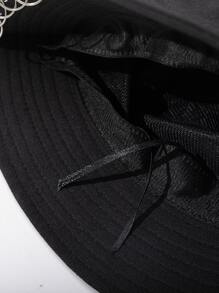 DareSee 蝴蝶与爱心装饰渔夫帽街头圣诞骷髅骨架情人节音乐节Y2K节返校季秋季圣诞节冬季圣诞节礼物 - 黑色 - 查看 5