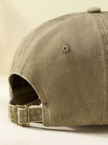 男士字母圖案棒球帽 - 卡其色 - 查看 4