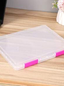 1pc Clear Random File Storage Box - Multicolor - View 4