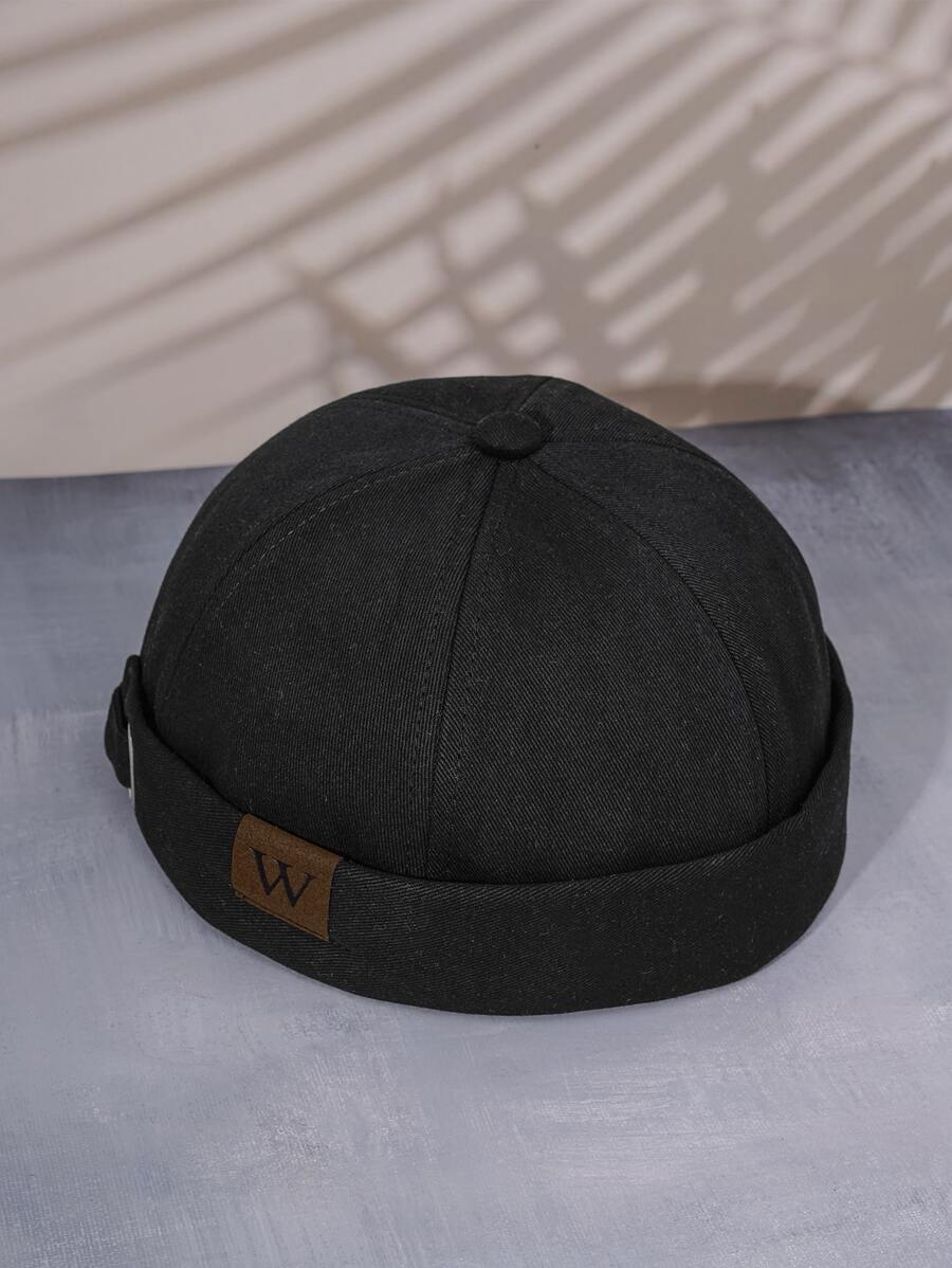 1 Máy Tính Unisex Y2k Phong Cách Đan Mũ Bò Có Logo W Ngoài Trời Mùa Đông Chống Lạnh Mũ Thích Hợp Cho Đi Làm Hàng Ngày - màu đen - Xem 1