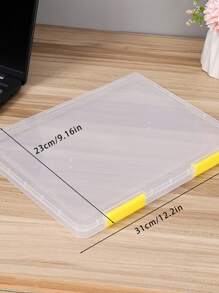1pc Clear Random File Storage Box - Multicolor - View 8