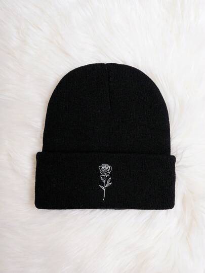 Guys Flower Pattern Beanie