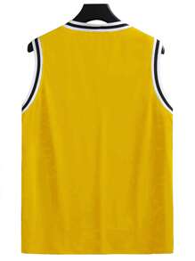 Manfinity Campus Court Áo thun & Áo lót Nam Lá thư Giải trí - Màu vàng - Xem 2