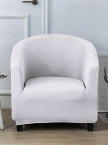 1 Vỏ bọc ghế sofa co giãn bằng lụa sữa, thích hợp cho gia đình, phòng ngủ, phòng ăn, chống bụi và chống móng vuốt - trắng - Xem 2