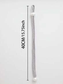 1 Màn Polyester Thắt Lưng, Tối Giản Ngọc Trai Giả Trang Trí Màn Dây Đeo Thắt Cho Màn - Xám - Xem 8