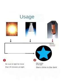 100Pcs Luminous Wall Stickers Glow In The Dark Stars Stickers For Kids Baby Rooms Colorful Fluorescent Home Room Decor Decals - Multicolor - View 4